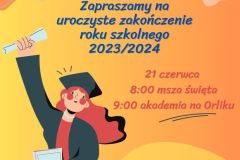 Zapraszamy na uroczyste zakończenie roku szkolnego - 1